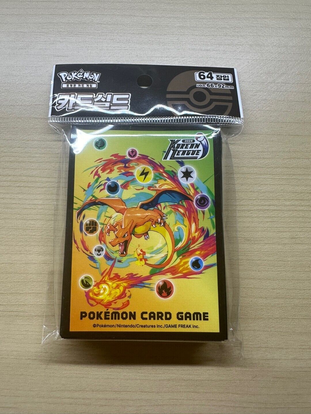Charizard Card Sleeves 64x Standard Size 2024 Korean League Exclusive